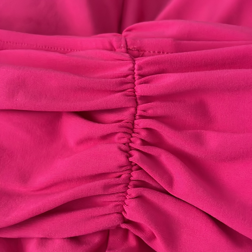 Lands End Swim Skirt Skort 10 Pink Stretch Lined Elastic Waist M BarbieCore - Picture 5 of 8